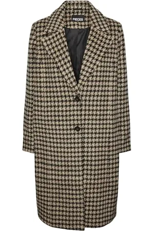 Pieces® Pcandrea Veste à Carreaux Mm Manteau, , L Femme