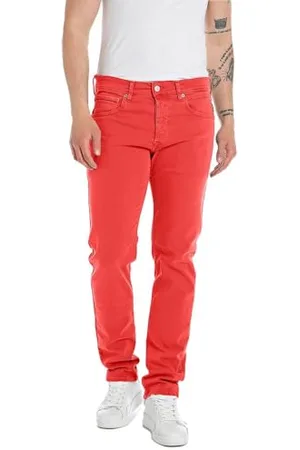 Replay Herren Jeans Grover Straight-Fit, Rouge Pâle 064 (Rot), 30W / 32L