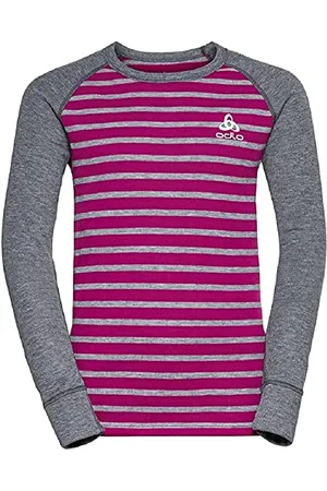 Odlo Enfant T-shirt fonctionnel à manches longues avec imprimé à rayures ACTIVE WARM ECO