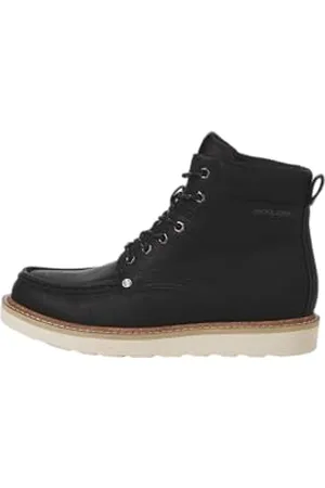 JACK & JONES Homme Jfwarchway PU MOC Bottes Bottines à Lacets, , 46 EU