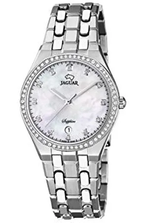 Jaguar J694/2 Montre de la Collection Woman, boîtier de 35 mm argenté avec Bracelet en Acier pour Femme