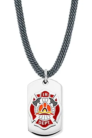 Engelsrufer Collier en acier inoxydable, polyester recyclé et pendentif en émail - Fermoir mousqueton - Longueur réglable - Sans nickel, 40 cm, Acier inoxydable Polyester, Pas de gemme