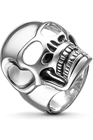 Thomas Sabo Rebel at Heart TR1704-001-12-64 Bague pour homme en argent 925 Motif tête de mort Taille 64