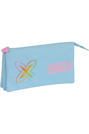 Safta Munich Azul Capri Trousse Triple pour Enfant, idéale pour Les Enfants d