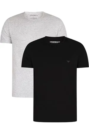 Emporio Armani 2-Pack T-Shirt Pure Cotton Haut de Pyjama, , L (Lot de 2) Homme