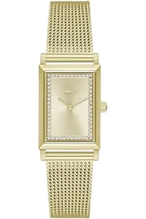 Lacoste Montre À Mouvement Quartz Deux Aiguilles pour Femme Collection Catherine avec Bracelet Milanais en Acier Inoxydable doré - 2001315