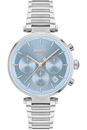 HUGO BOSS Montre Analogique Multifunction à Quartz pour Femme Collection Majesty Sport avec Bracelet en Acier Inoxydable ou en Cuir