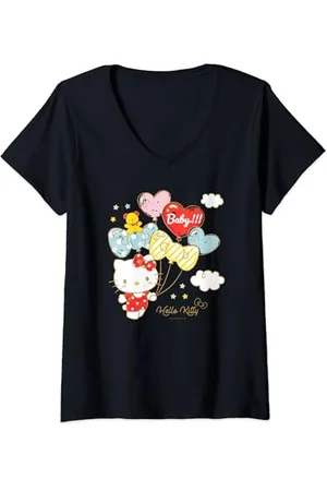 Hello Kitty Baby Shower - T-Shirt avec Col en V