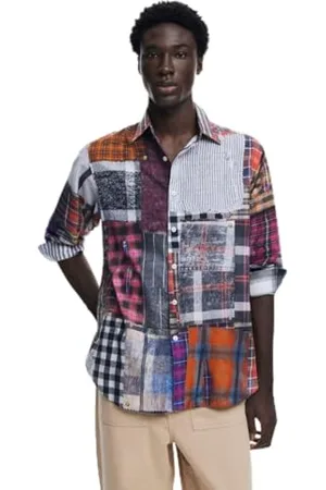 Desigual T- Shirt tissé à Manches Longues pour Homme, , Medium