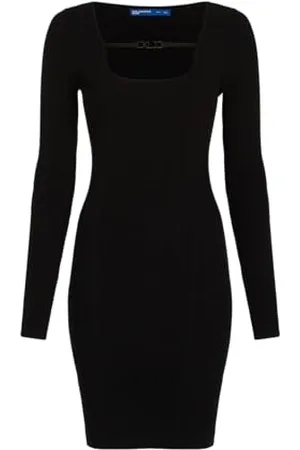 Karl Lagerfeld Long Sleeve Knit Dress Robe, , L Femme