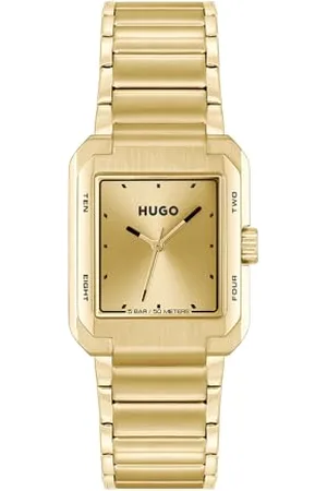 HUGO BOSS Montre à Mouvement à Quartz Trois Aiguilles pour Homme Collection #Thrive Analog avec Bracelet en Acier Inoxydable doré - 1530381