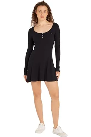 Tommy Hilfiger Robe Femme Flare Dress Manches Longues, , XS