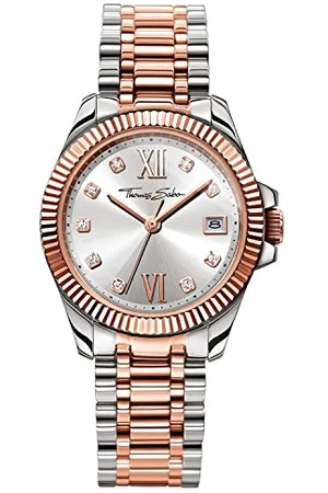 Thomas Sabo Montre pour Femme Divine Couleur Or Rose Argenté Analogique Quartz