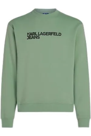 Karl Lagerfeld Regular Essential Logo Sweat Maillot de survêtement, Granite Vert, S Homme