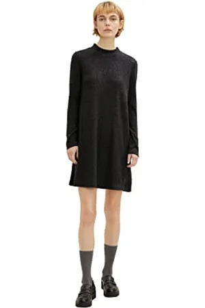 TOM TAILOR 1034281 Mini robe en Tricot avec Col Montant Femme , ,XS