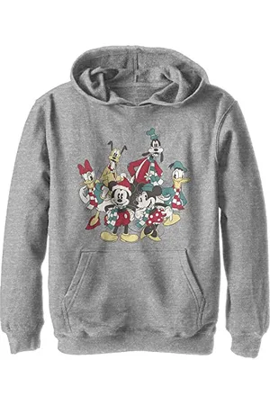 Disney Mickey and Friends Christmas Vintage Group Shot Boys Sweat à Capuche , Small, , S
