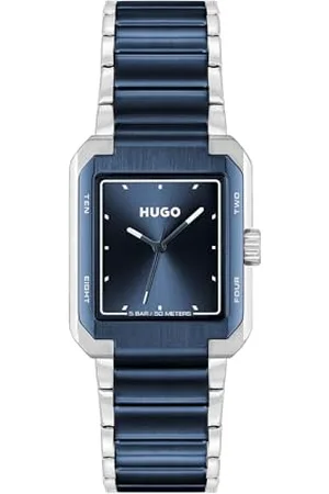 HUGO BOSS Montre à Mouvement à Quartz Trois Aiguilles pour Homme Collection #Thrive Analog avec Bracelet en Acier Inoxydable Bleu - 1530382