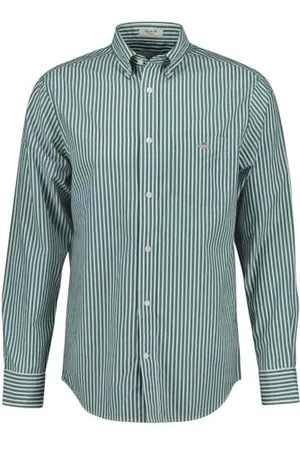 GANT Reg Poplin T-Shirt à Rayures Chemise, , S Hommes