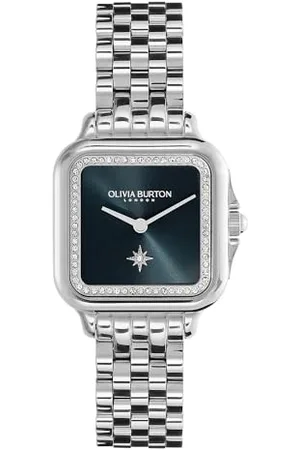 Olivia Burton Montre Analogique à Quartz pour Femme Collection Grosvenor avec Bracelet en Acier Inoxydable Argenté - 24000083