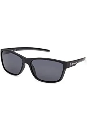 BMW Homme BS0036 Lunettes de Soleil légères, Forme de lentille navigateur, Verres fumés polarisés, Noir Mat, , Taglia Unica