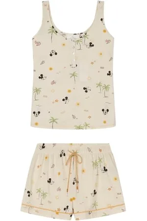 Women secret Pyjama Court Multilicense Jungle Ensemble de Pijama, IMPRIMÉ ÉCRU, M Femme