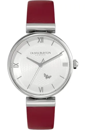 Olivia Burton Analogue Quartz Watch for Women Minima Bee Collection with Leather Strap
