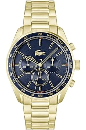 Lacoste Montre Chronographe à Quartz pour Homme Collection Boston avec Bracelet en Acier Inoxydable de Couleur Dorée - 2011381