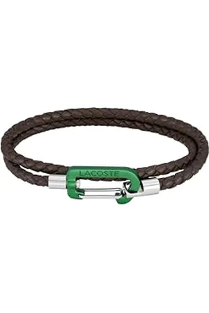 Lacoste Bracelet en cuir pour Homme Collection MATT Marron - 2040314
