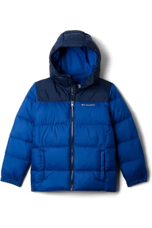 Columbia Veste matelassée à capuche unisexe, bleu montagne, bleu marine, taille XXS