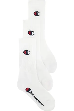 Champion Mixte Enfant Socks Basics 3pk Crew Protège-Bas & Socquettes, , 31-34 EU
