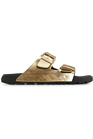 HUGO BOSS BOSS Femme Surfley Sand-MT Sandal, Gold710, 35 EU