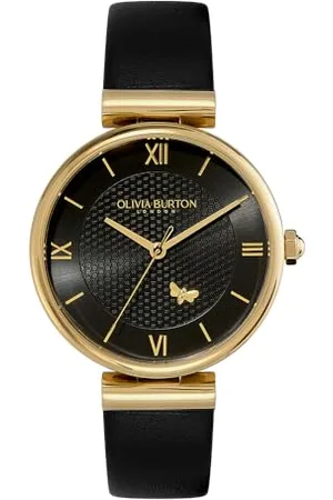 Olivia Burton Analogue Quartz Watch for Women Minima Bee Collection with Leather Strap