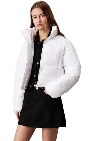 Calvin Klein Jeans Femme MATTE CROPPED ND PUFFER J20J224615, White (Bright White), M