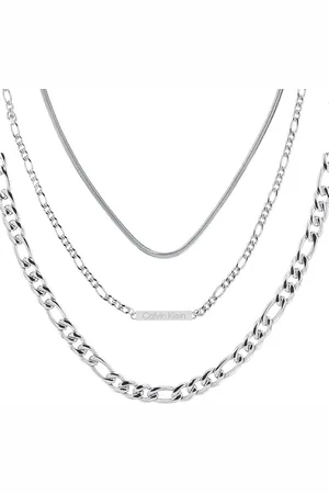 Calvin Klein Lot de 3 Colliers pour Femme Collection LINKED en Acier Inoxidable - 35700002