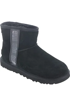 UGG Classic Mini Side Logo II, Bottes Classiques. Femme, Black, 36 EU