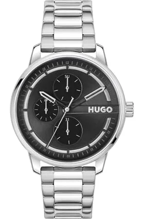HUGO BOSS Montre Analogique Multifunction à Quartz pour Homme Collection #Stamp Multi avec Bracelet en Acier Inoxydable argenté - 1530368