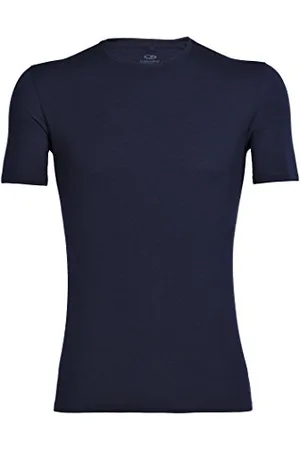 Icebreaker Hommes Anatomica Crewe T-Shirt à Manches Courtes - Laine Mérinos sous-Vêtements - Marine De Minuit, XXL