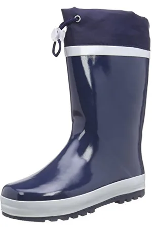 Playshoes Mixte enfant Pluie Basic Bottes en Caoutchouc Naturel avec Doublure Chaude, , 24/25 EU