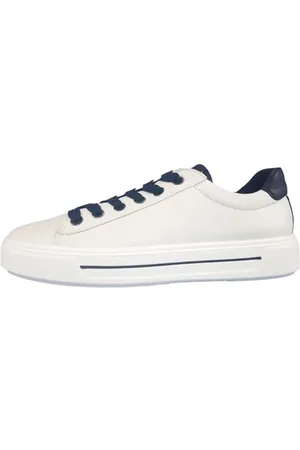ARA Femme Courtyard Basket, Blanc/Bleu, 36.5 EU Large