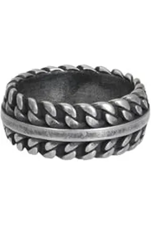 Ixxxi Men Bague Aston Martin Argent antique | 21mm, Acier inoxydable, Aucune pierre précieuse