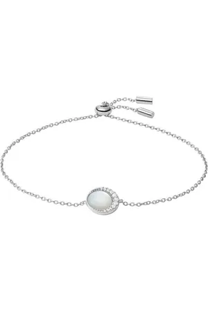 Fossil Bracelet Pour Femmes En Argent Sterling, Longueur : 8.5" Bracelet En Argent Sterling, JFS00578040