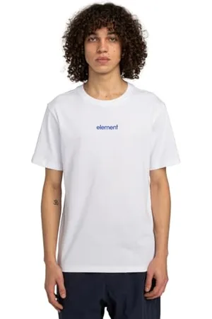 Element Simple Logo - T-Shirt à Manches Courtes - Homme - Blanc.