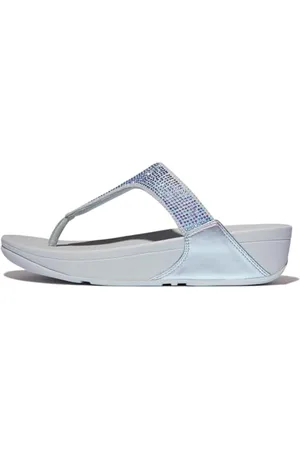 FitFlop Femme Lulu Crystal Embellished Toe-Post Sandals, , 41 EU
