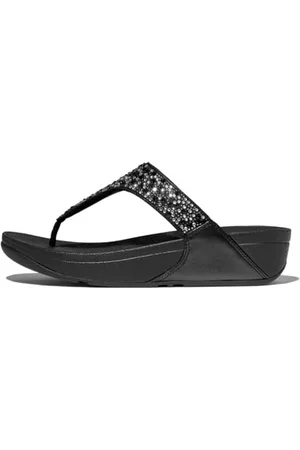 FitFlop Femme Lulu Crystal-Mix Toe-Post Sandals, , 37 EU