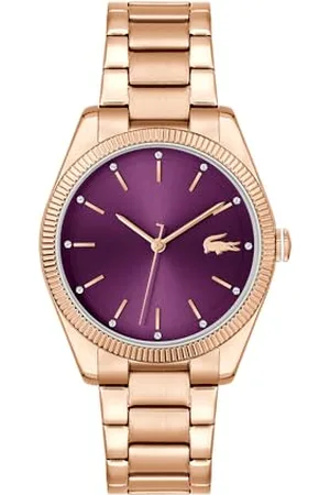 Lacoste Montre à Mouvement à Quartz Trois Aiguilles pour Femme Collection Capucine avec Bracelet en Acier Inoxydable Couleur Or Rose Clair - 2001402