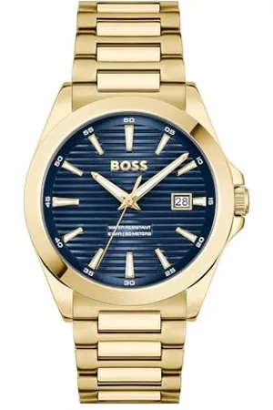 HUGO BOSS Montre à Mouvement à Quartz Trois Aiguilles pour Homme Collection Strike avec Bracelet en Acier Inoxydable