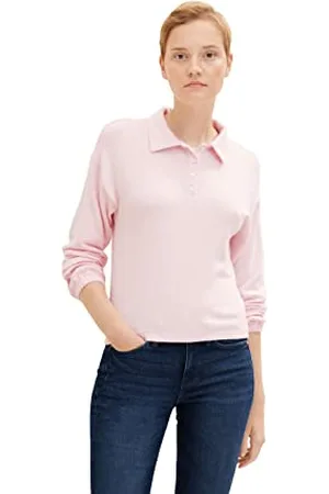 TOM TAILOR 1032843 T-shirt à Manches Longues avec Col polo Femme , ,S