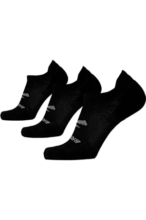 Brooks 280493001 Run-In No Show 3-Pack Socks Unisex Adult Black Taille 35