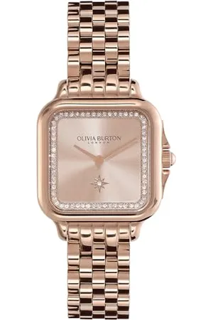 Olivia Burton Analogue Quartz Watch for Women Grosvenor Collection with Stainless Steel Bracelet