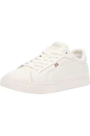 Tommy Hilfiger Baskets Femme Icon Flag en Cuir, Ivoire , 41